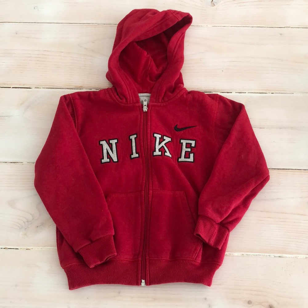 Boys red Nike hoodie